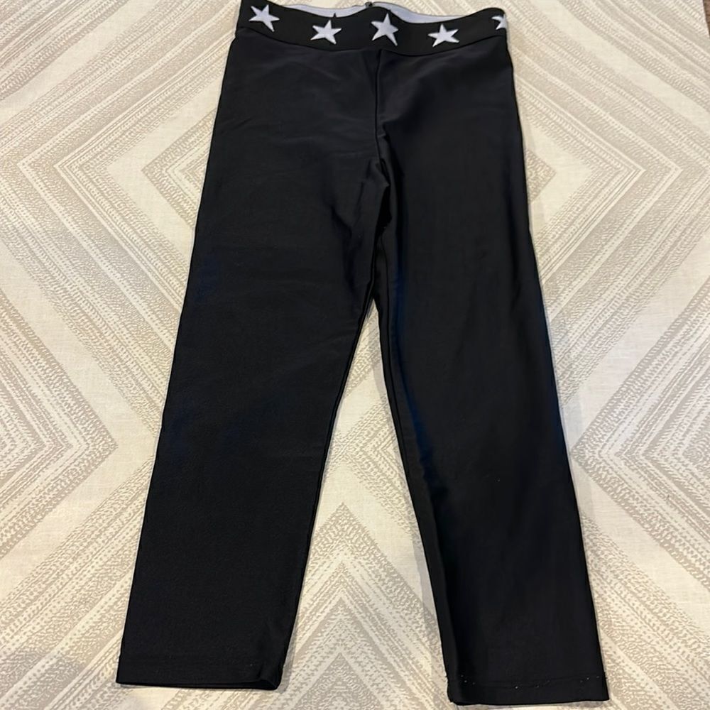 Katie J NYC Girls Black Leggings with Star Waistband
